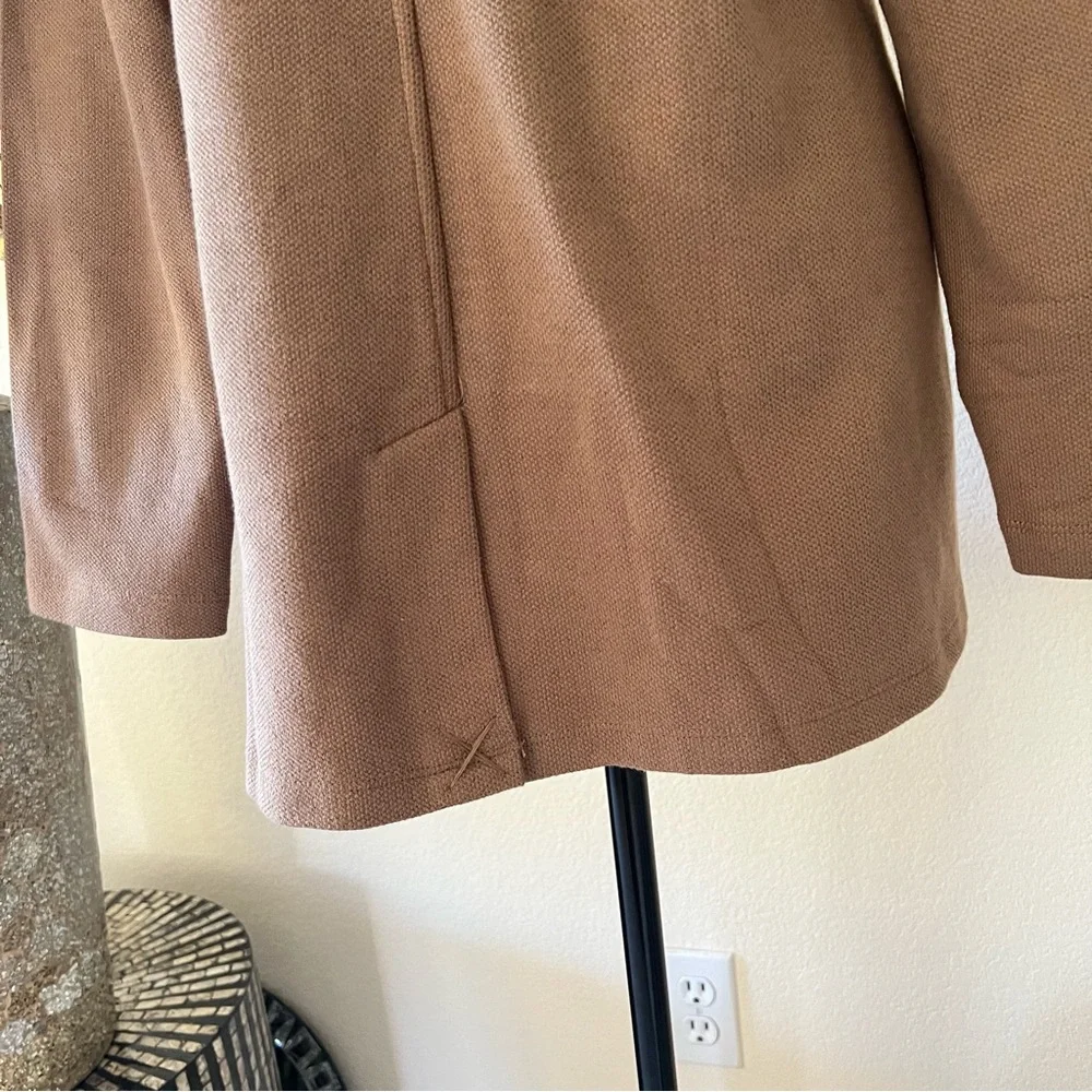 Matty M Chic Tan Brown Open Front Cotton Cardigan NWOT Size XL - Picture 4 of 12